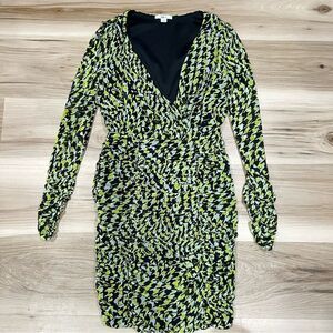 Bar III Green Houndstooth Mini Party Dress Women’s XS